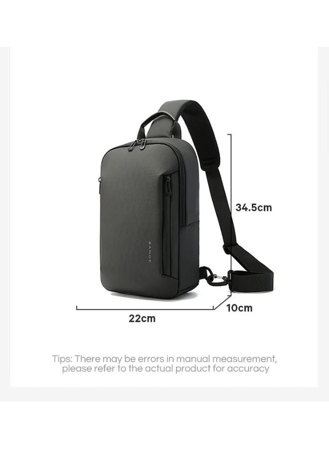 BANGE 3077 Blue Hot Selling Wholesale Lightweight Everyday Sling Chest Bag Waterproof Minimalist Ergonomic Crossbody Bag for Men - Image 4